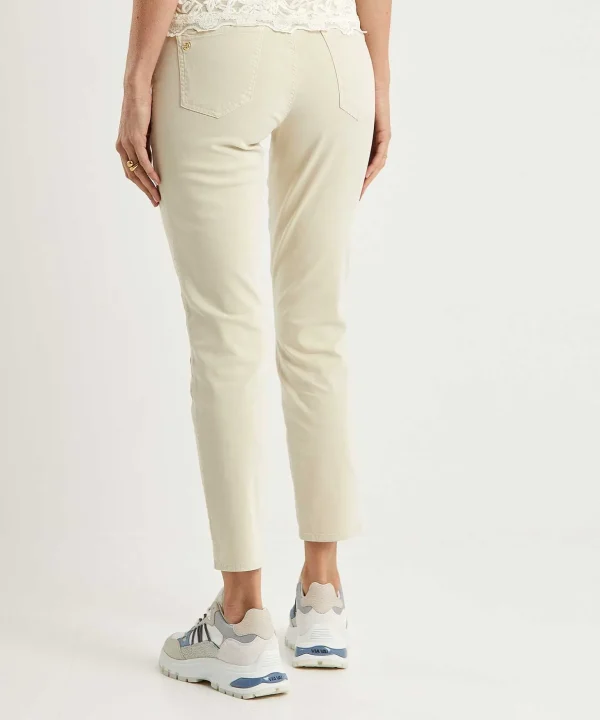 Slim Fit Trousers With Belt Alisa*Rosner Best Sale