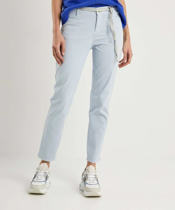 Slim Fit Trousers With Belt Alisa*Rosner Shop