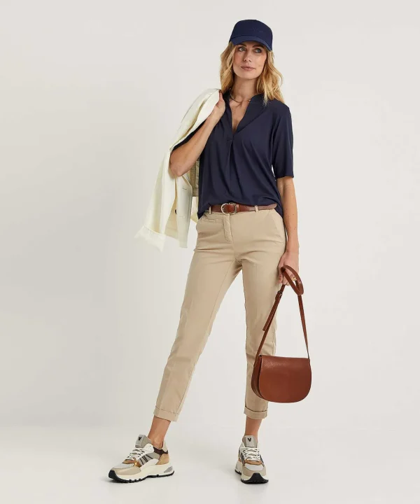 Shirt With V-Neck Pleat** Shop