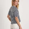 Shirt With V-Neck Pleat Dots** Clearance