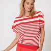 Stripe Sweater With 2 Necklines** Best