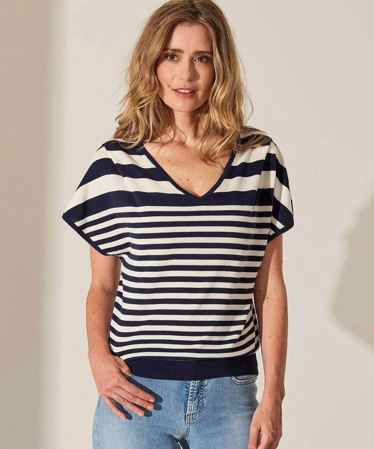 stripe_sweater_with__nec_3.webp Stripe Sweater With 2 Necklines** Flash Sale