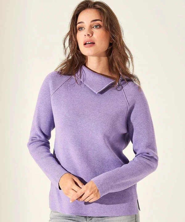 Sweater Asymmetrical Zipper Punta Knit** Best