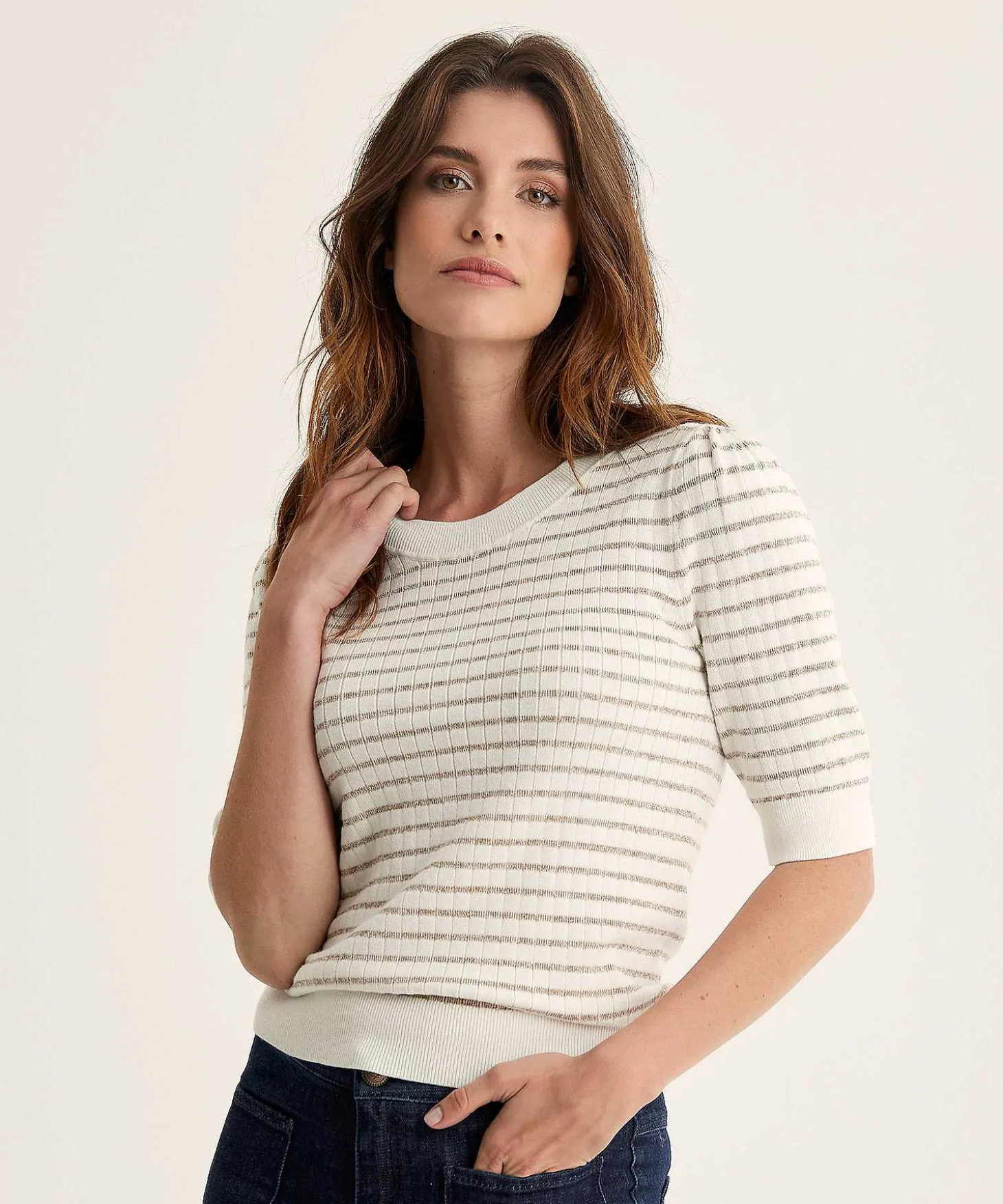 sweater_short_sleeve_lur_2-1.webp Sweater Short Sleeve Lurex Stripe** Online