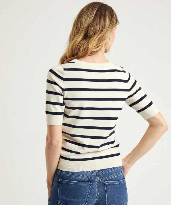 Sweater Short Sleeve Stripes** New