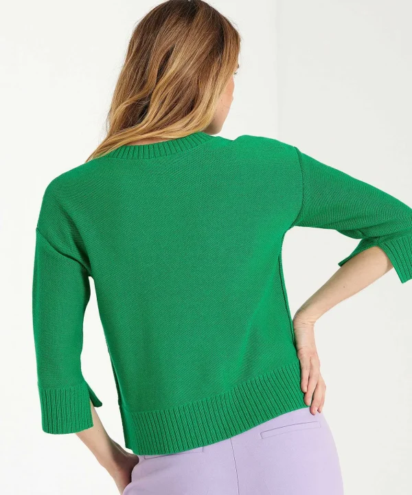 Sweater Three-Quarter Sleeve** Cheap