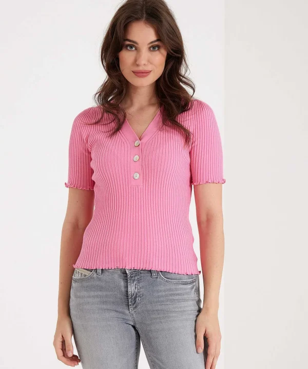 Sweater V-Neck Ribknit** Sale