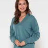 Sweater V-Neck Wool** Hot