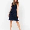 Cocktail Dress Diagonal Flounce*Swing Store
