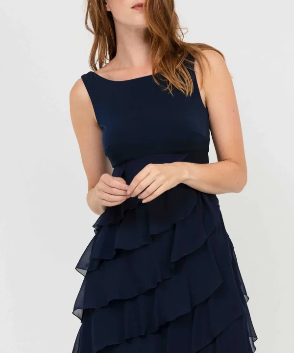 Cocktail Dress Diagonal Flounce*Swing Store