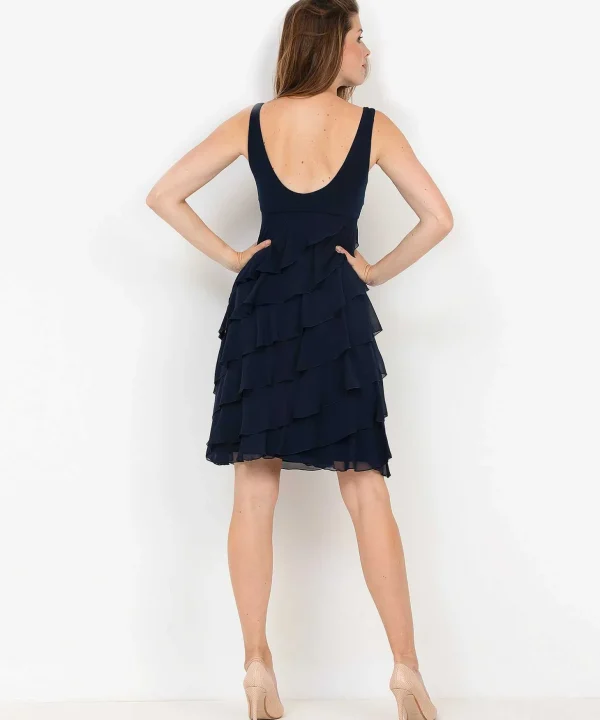 Cocktail Dress Diagonal Flounce*Swing Store