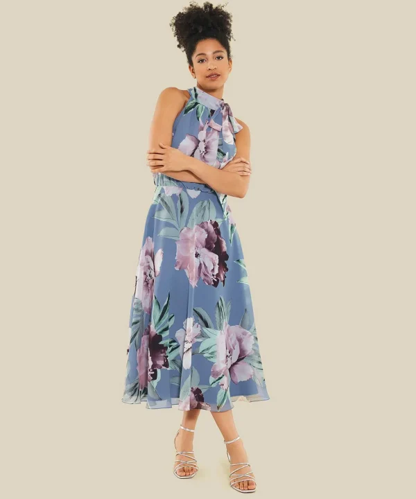 Halter Dress Floral Print*Swing Shop