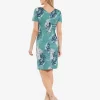 Pencil Dress Flower Pleated*Swing Best