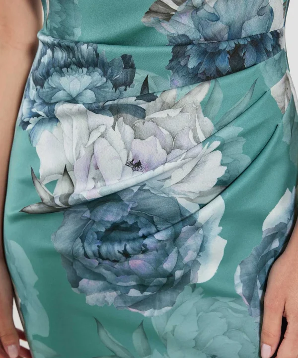 Pencil Dress Flower Pleated*Swing Best