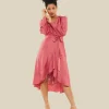 Silky Dress Volant*Swing New