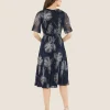 Wrap Dress Lurex Flowers*Swing Sale
