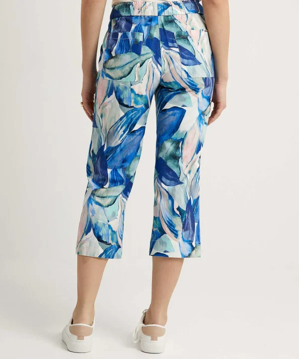 Capri Pants Leaf Print Pia Wide Leg*TONI Store