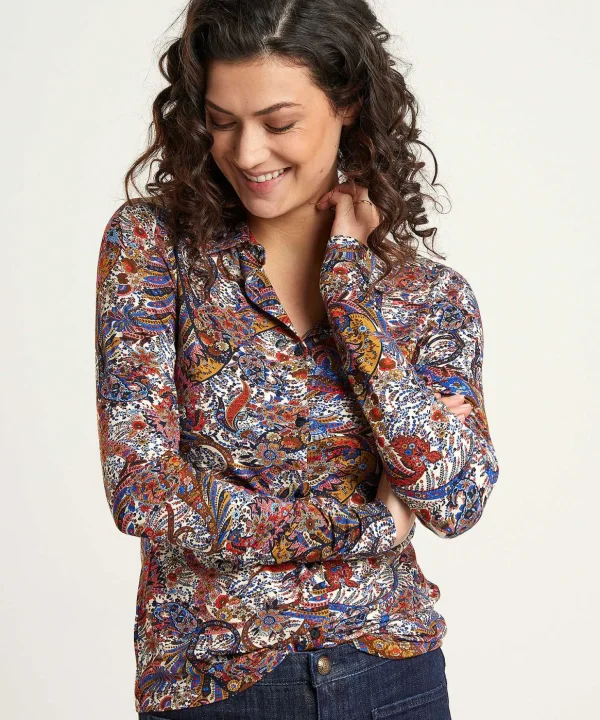 Tricot Blouse Paisley Print** Shop