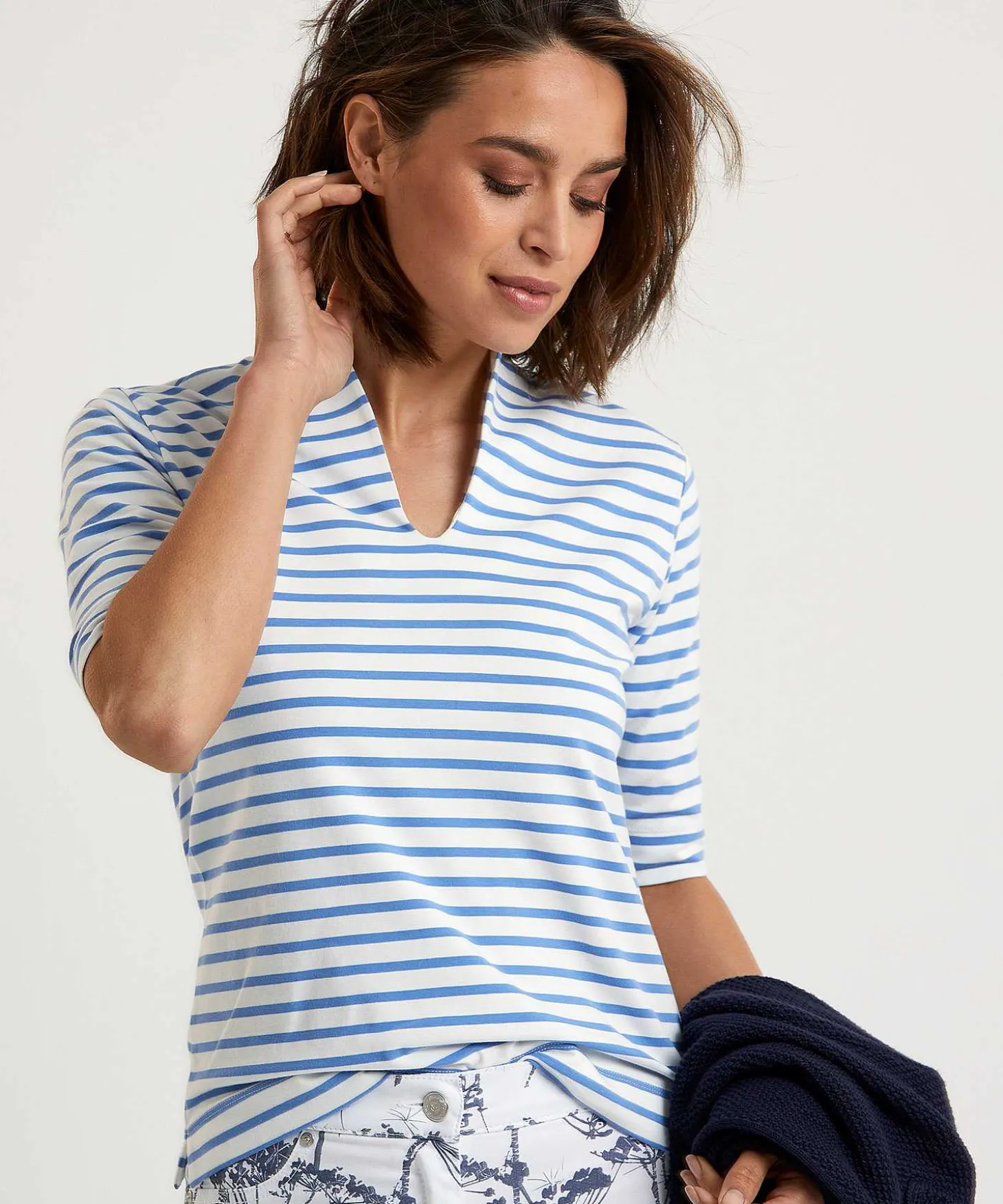 tulip_shirt_short_sleeve_3-1.webp Tulip Shirt Short Sleeve Breton Stripe** Best Sale