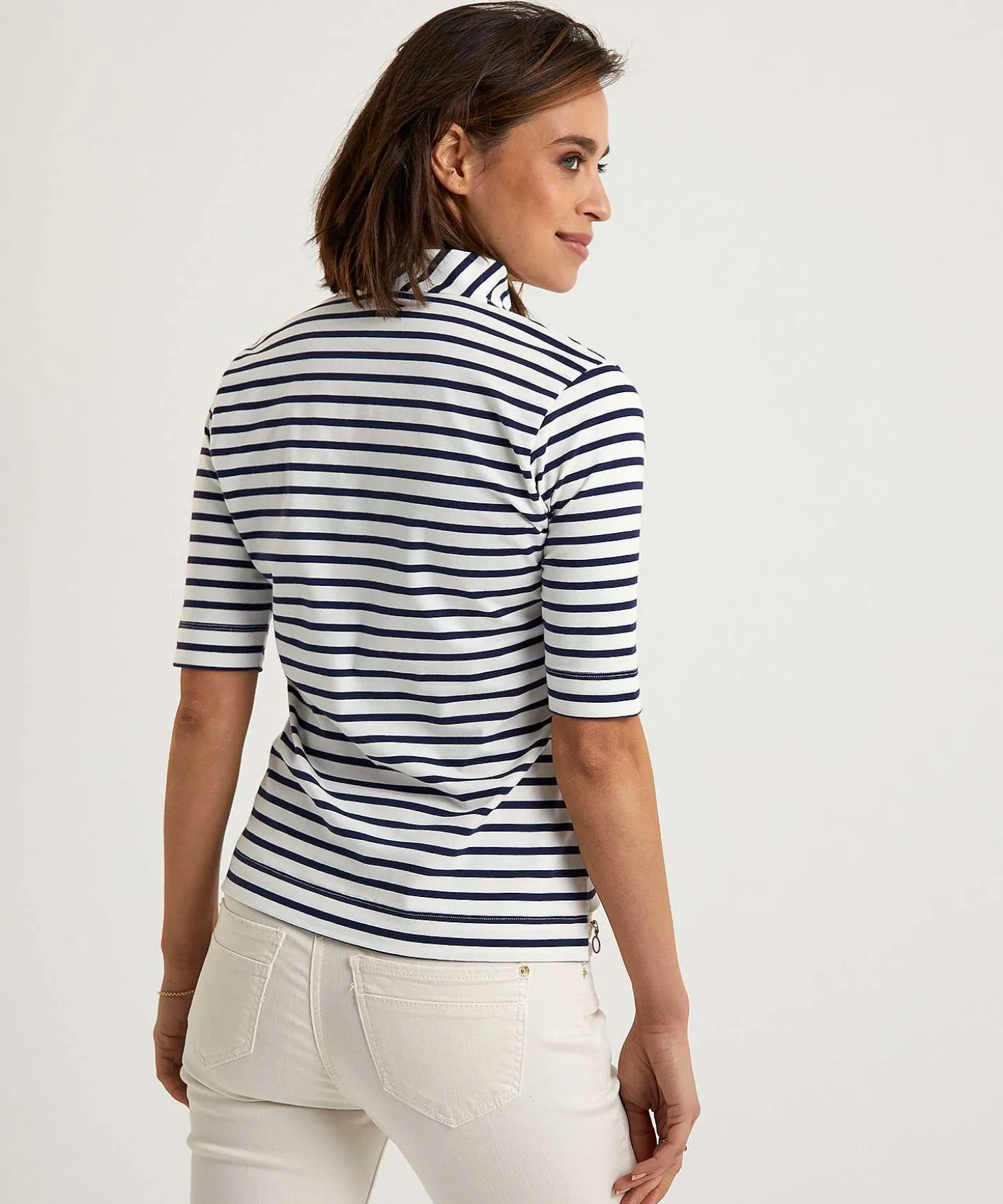 tulip_shirt_short_sleeve_3-2.webp Tulip Shirt Short Sleeve Breton Stripe** Clearance