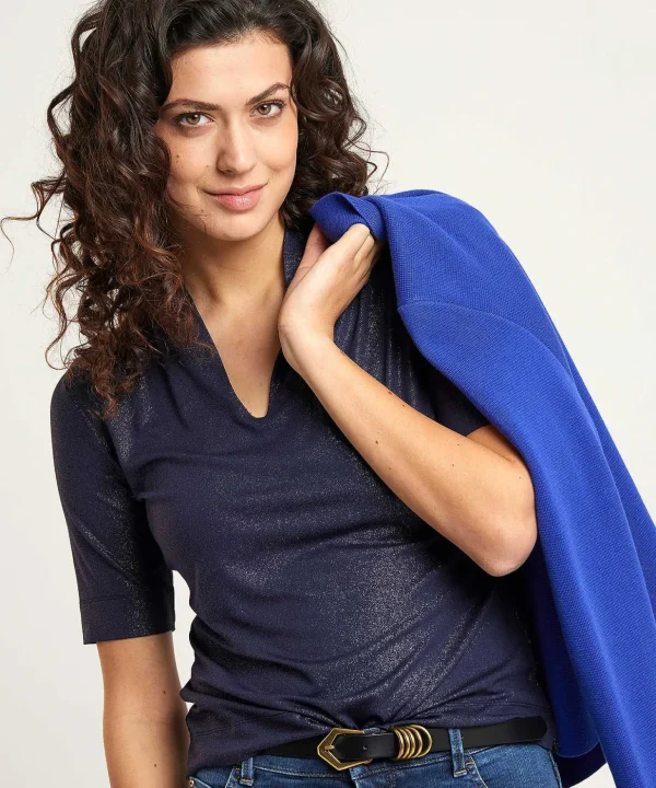 Tulip Shirt Short Sleeve Lurex** Flash Sale