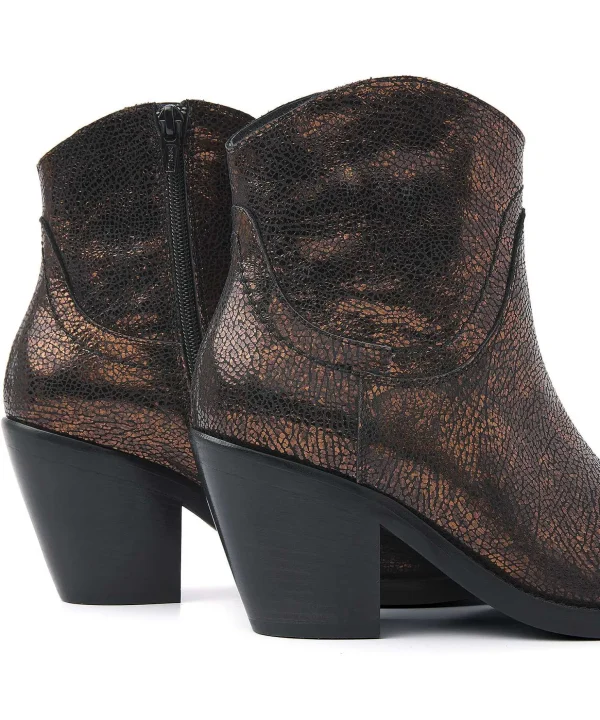 Short Cowboy Boot Metallic Mara Denver*VIA VAI Clearance