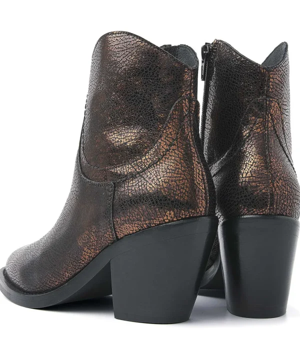Short Cowboy Boot Metallic Mara Denver*VIA VAI Clearance