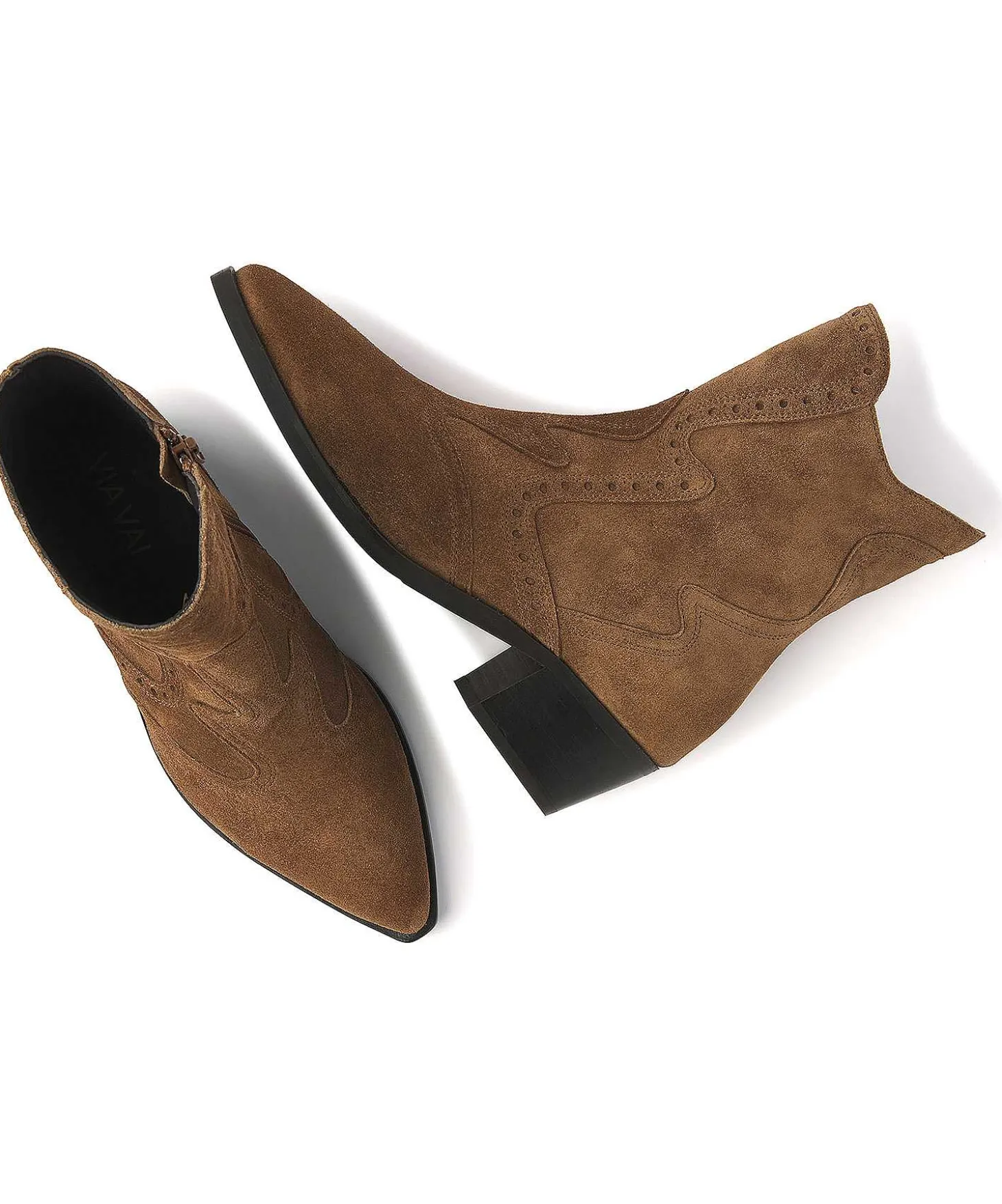 via_vai_suede_ankle_boot__3.webp Suede Ankle Boot Cowboy Shelly Coop*VIA VAI Best Sale