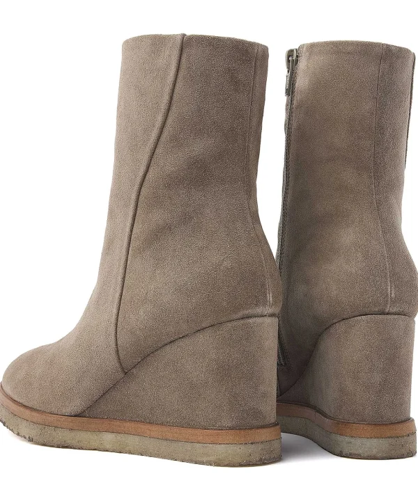 Suede Wedge Heel Boot Aura Miley*VIA VAI Best