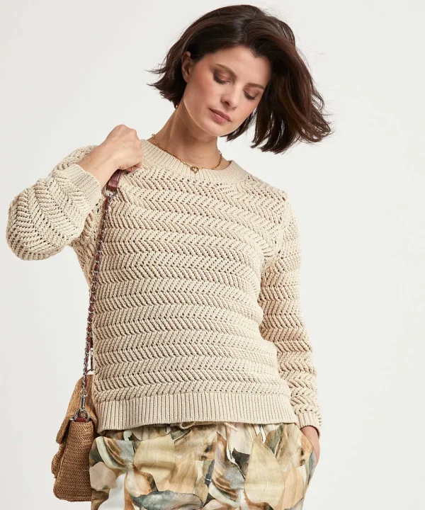Zigzag Openwork Sweater** Best Sale