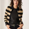 Zipper Cardigan Blockstripe** Flash Sale