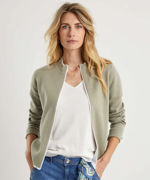 Zipper Vest Contrast Piping** Flash Sale